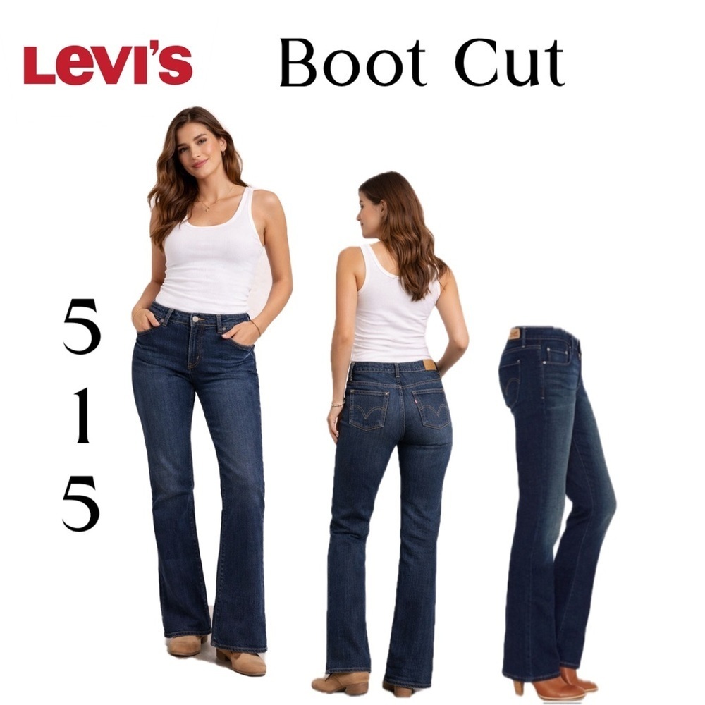 NWOT Levi 515 boot cut dark wash size 12